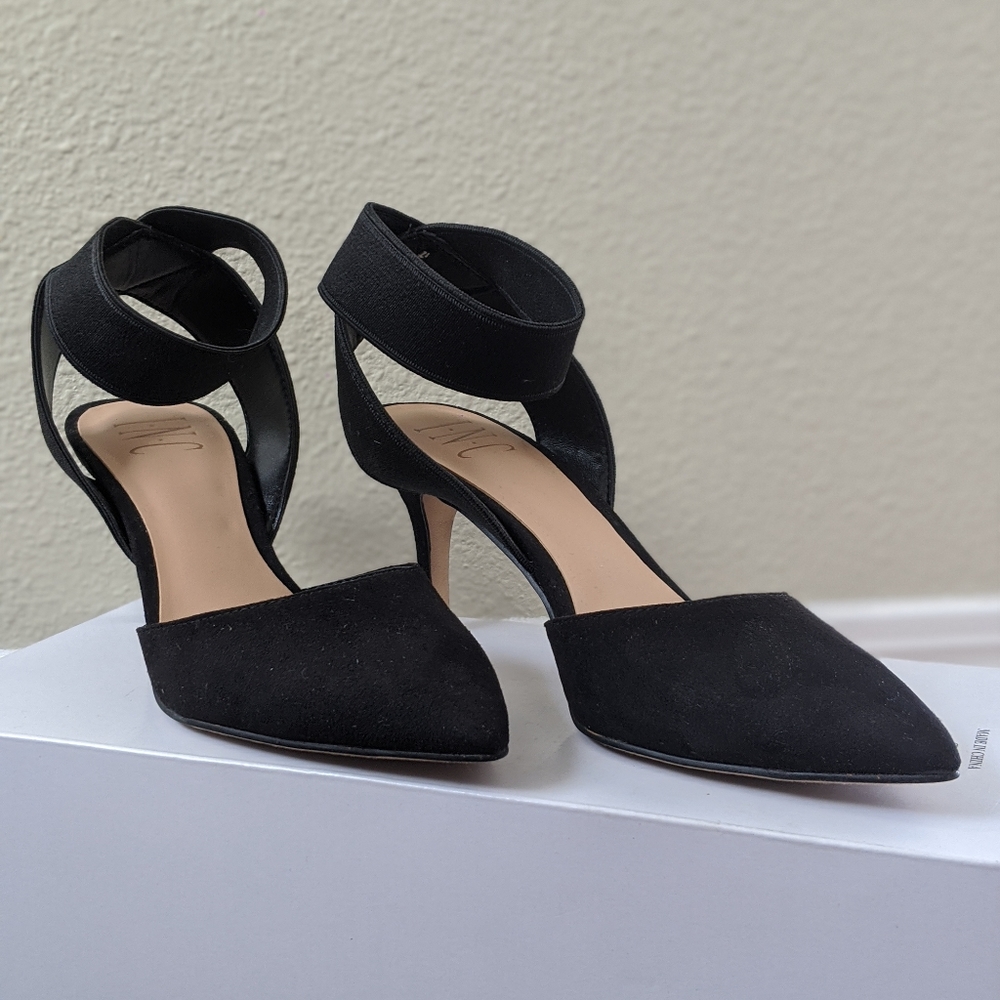 INC Suede Ankle Strap Heels